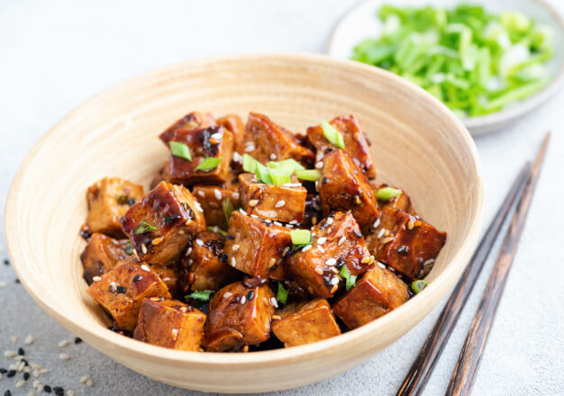 Twice-Cooked Tofu & Garlic Greens